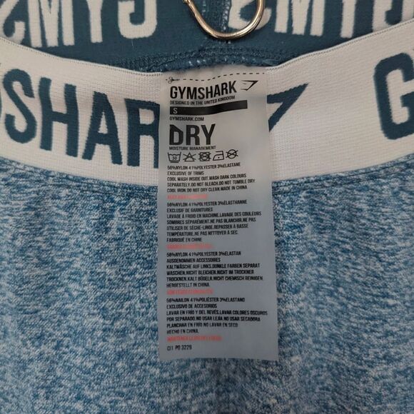 Women’s Gymshark Dry Fit Flex Leggings Teal Ice Blue Color Size S - Picture 6 of 7